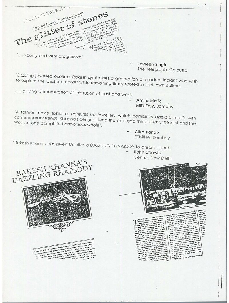 The Glitter of Stones, press quotes page
